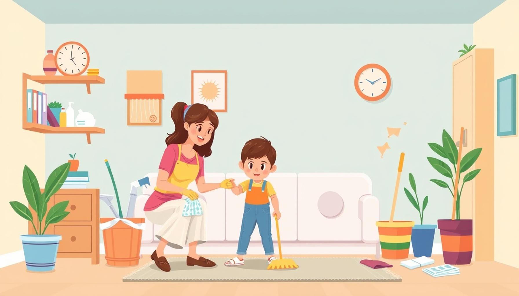 Establishing a Family Cleaning Routine to Foster Teamwork and Accountability